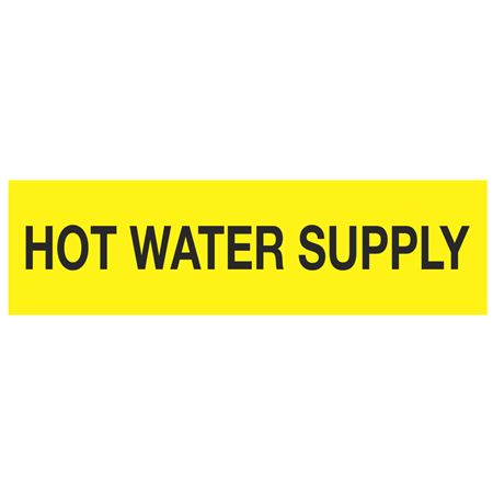 ANSI Pipe Marker - Hot Water Supply - PK/10